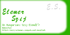 elemer szij business card